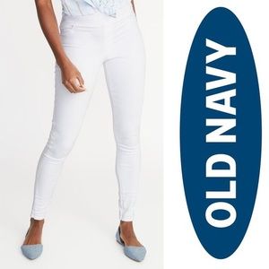 Old Navy Mid-Rise White Rockstar Pull-On Jeggings